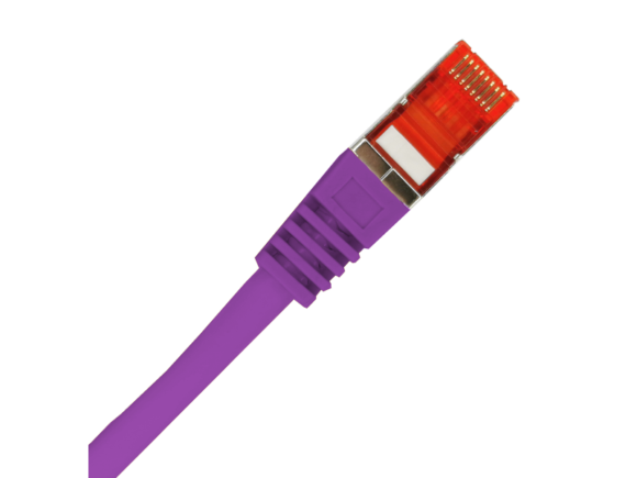 Patch-cord ALANTEC kat.6A S/FTP fioletowy 1m LSOH - obrazek 2