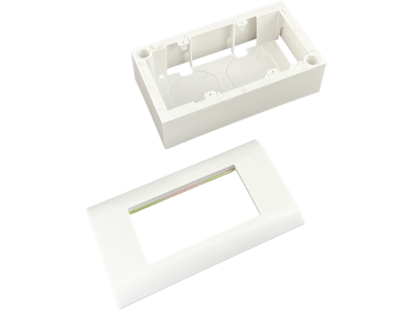Puszka + support (metalowy) + ramka 90x45 (komplet 2M) ALANTEC - obrazek 2