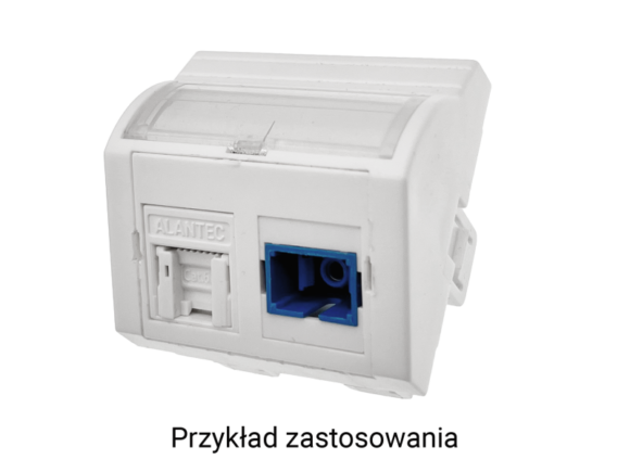 Adapter 45x45 2xRJ45 (wypukły kątowy) ALANTEC - obrazek 2