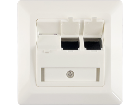 Adapter podtynkowy 3xRJ45 z klapkami przeciwkurzowymi ALANTEC - obrazek 2