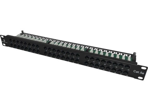 Patch panel OPTIMUM UTP kat.5e 48 portów LSA 1U ALANTEC - obrazek 2