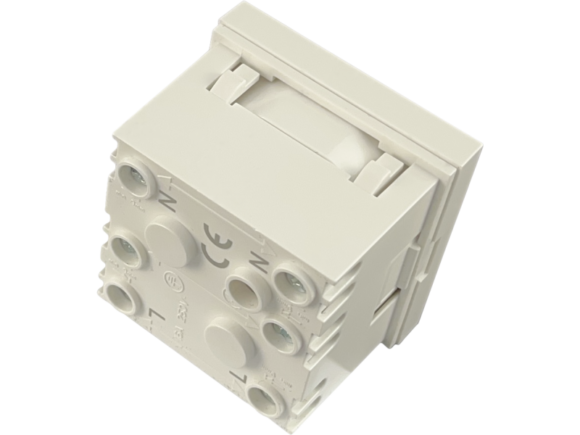 Gniazdo elektryczne 45x45, białe - 2P+Z ALANTEC - obrazek 2