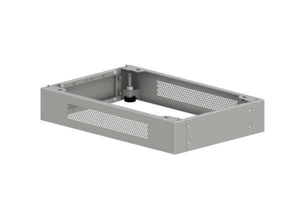 Cokół uniwersalny do szaf wiszących 19" regulowany szer. 600 x głęb. 400, 500, 600 mm, kolor szary ALANTEC - obrazek 2