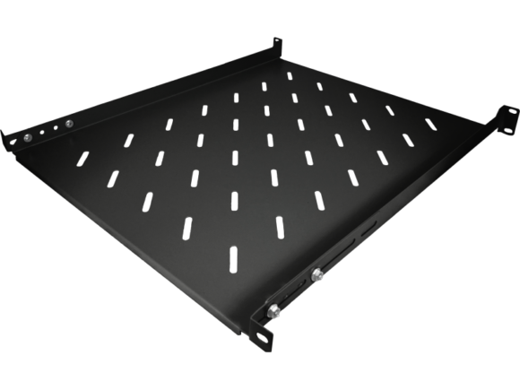 Półka stała 19" 1U głęb. 550mm, czarna, 4 punkty mocowania ALANTEC - obrazek 2