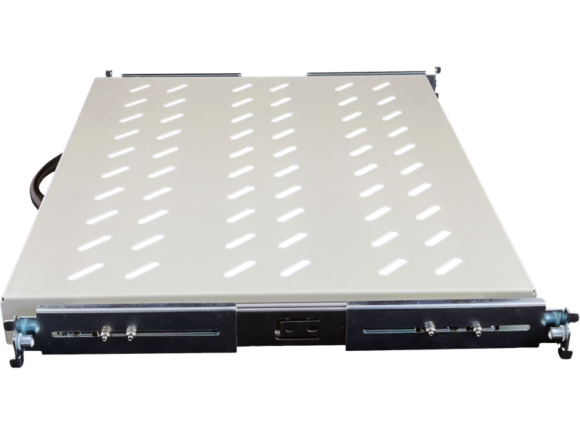 Półka wysuwana 19" 1U głęb. 570mm, kolor szary, 4 punkty mocowania ALANTEC - obrazek 2