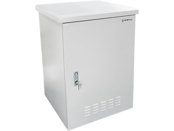 Zewnętrzna szafka rack IP55, wisząca 19" 12U 600x600, 4 belki nośne, 4 przepusty kablowe, kolor szary ALANTEC - obrazek 2