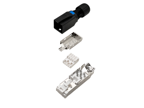 Wtyk RJ45 STP kat.6A 10G POE+, MPTL, beznarzędziowy na "gruby" drut 22-24 AWG ALANTEC - obrazek 2