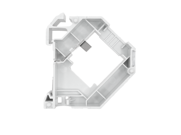 Adapter na szynę DIN (TH35) do keystone RJ45, RJ12 z uziemieniem i pokrywą ALANTEC - obrazek 3