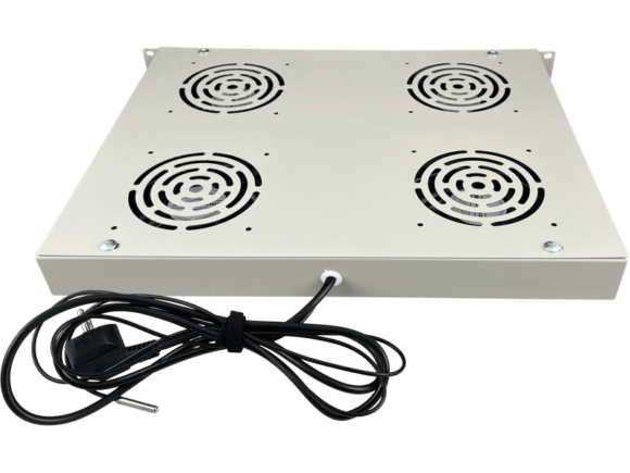 Panel wentylacyjny 19" 1U, 4 wentylatory, termostat, kolor szary ALANTEC - obrazek 3