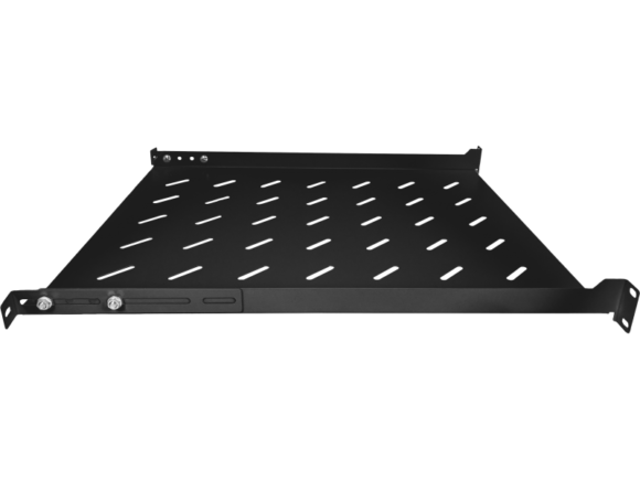 Półka stała 19" 1U głęb. 550mm, czarna, 4 punkty mocowania ALANTEC - obrazek 3