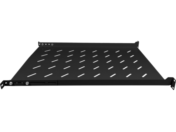 Półka stała 19" 1U głęb. 650mm, czarna, 4 punkty mocowania ALANTEC - obrazek 3