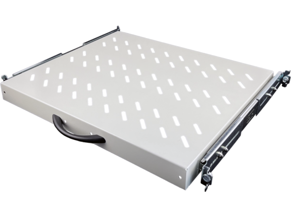 Półka wysuwana 19" 1U głęb. 570mm, kolor szary, 4 punkty mocowania ALANTEC - obrazek 3