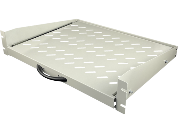 Półka wysuwana 19" 2U głęb. 350mm, kolor szary, 4 punkty mocowania ALANTEC - obrazek 3