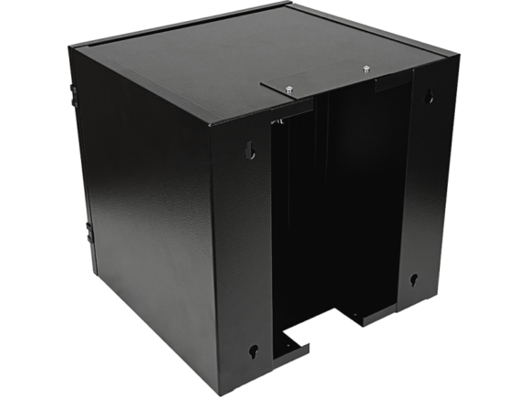 Szafka wisząca 10" 6U głęb. 300 mm, niedzielona, drzwi szklane, kolor czarny ALANTEC - obrazek 3