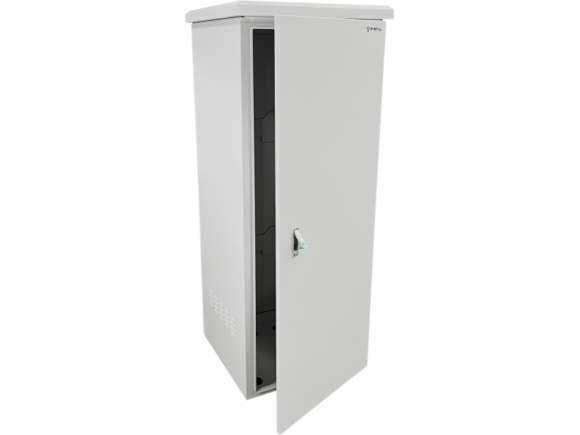 Zewn?trzna szafka rack IP55, stoj?ca 19" 42U 600x600, 4 belki no?ne, 4 przepusty kablowe, kolor szary ALANTEC - obrazek 3