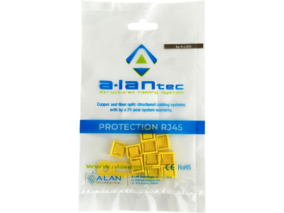 Blokada gniazda USB przed nieautoryzowanym wpięciem, kolor żółty (opakowanie 10 szt. + klucz) ALANTEC - obrazek 3