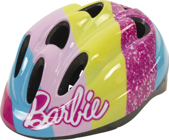 Kask dziecięcy Barbie regulowany dla dziewczynek - na rower, hulajnogę, rolki - różowy/kolorowy, Toimsa