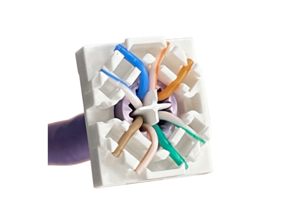 Moduł keystone RJ45 beznarzędziowy STP kat.6A PoE+ ALANTEC Plus - badanie jakości INTERTEK (USA) - PODWYŻSZONE PARAMETRY TRANSMISYJNE - obrazek 4