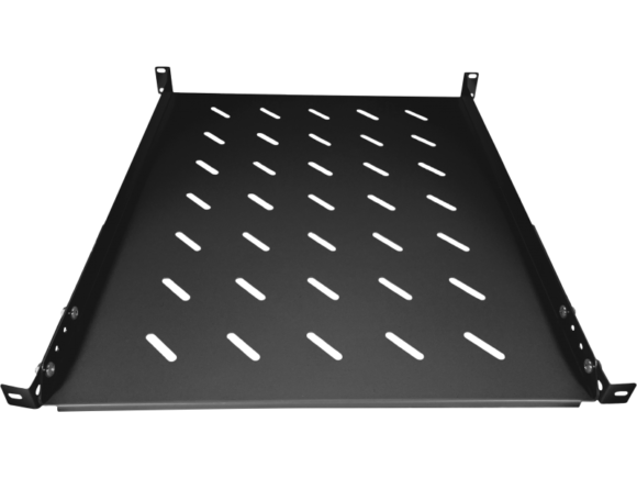 Półka stała 19" 1U głęb. 550mm, czarna, 4 punkty mocowania ALANTEC - obrazek 4