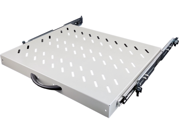 Półka wysuwana 19" 1U głęb. 570mm, kolor szary, 4 punkty mocowania ALANTEC - obrazek 4