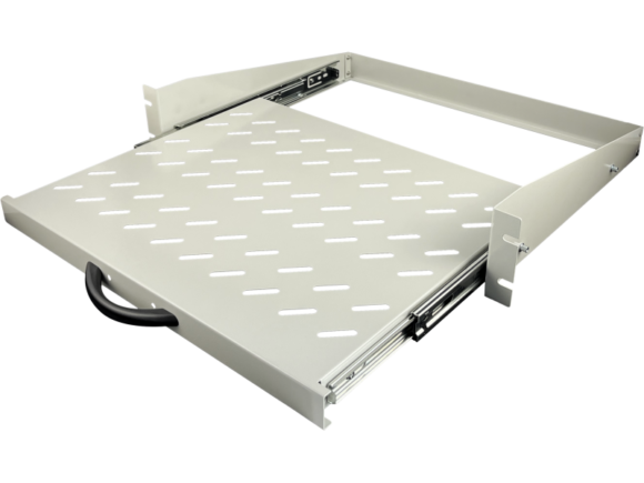 Półka wysuwana 19" 2U głęb. 350mm, kolor szary, 4 punkty mocowania ALANTEC - obrazek 4