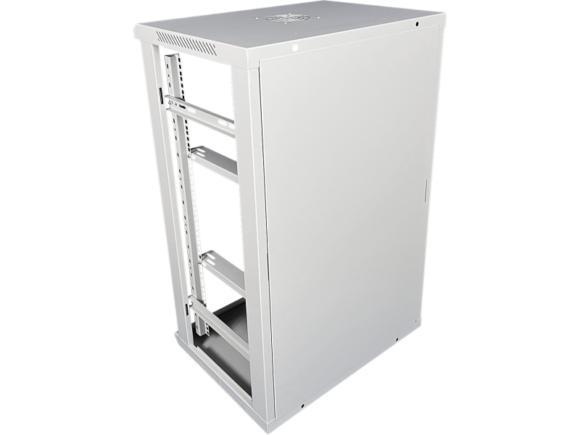 Szafka rack wisząca 19" 15U 600x450, niedzielona, drzwi szklane jednoskrzydłowe, tył osłona pełna, osłony boczne zamykane na klucz, kolor szary Q-LANTEC - obrazek 4