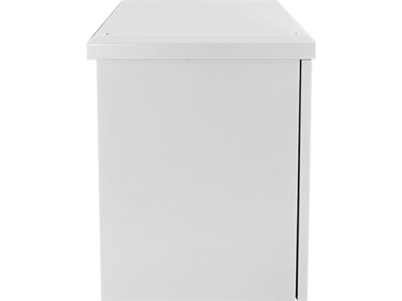 Zewnętrzna szafka rack IP55, wisząca 19" 6U 600x450, 4 belki nośne, 4 przepusty kablowe, kolor szary ALANTEC - obrazek 4