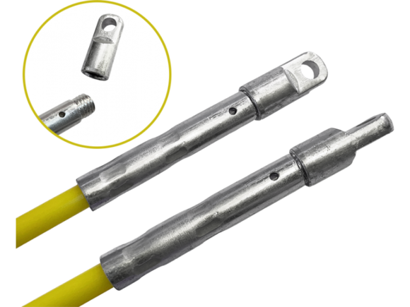 Pilot z włókna szklanego FRP do przeciągania kabli Ø11mm, 150m z kółkami Q-LANTEC - obrazek 5