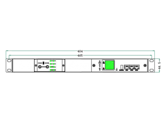 Listwa zasilająca SMART RACK 19" 1f - 5xC13+3xCEE7/5 monitoring środowiskowy i energii AVIZIO POWER - obrazek 5