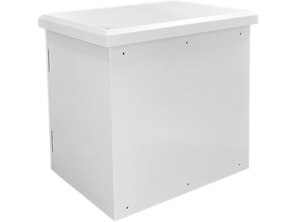 Zewnętrzna szafka rack IP55, wisząca 19" 6U 600x450, 4 belki nośne, 4 przepusty kablowe, kolor szary ALANTEC - obrazek 5