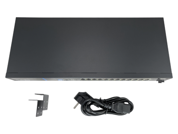 Zarządzalny przełącznik L2 (switch) 24 porty RJ45 PoE+ 1Gb/s + 2 porty SFP Uplink 1Gb/s + 1 port konsolowy RJ45 (budżet mocy 250W) AVIZIO - obrazek 6
