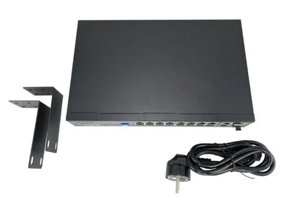Niezarządzalny przełącznik (switch) 18xRJ45 - 16 portów RJ45 PoE+ 100Mb/s + 2 porty RJ45 Uplink 1Gb/s (budżet mocy 150W) AVIZIO - obrazek 6