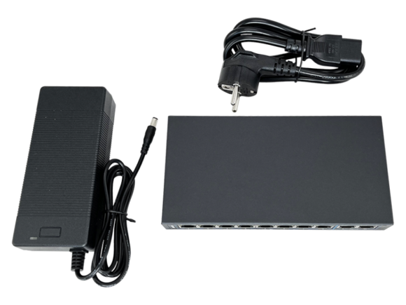 Niezarządzalny przełącznik (switch) 10xRJ45 - 8 portów RJ45 PoE+ 1Gb/s + 2 porty RJ45 Uplink 1Gb/s (budżet mocy 96W) AVIZIO - obrazek 6