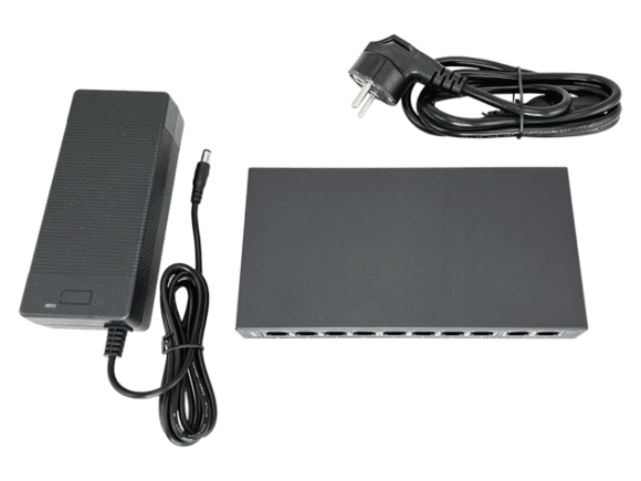 Niezarządzalny przełącznik (switch) 10xRJ45 - 8 portów RJ45 PoE+ 100Mb/s + 2 porty RJ45 Uplink 1Gb/s (budżet mocy 96W) AVIZIO - obrazek 6