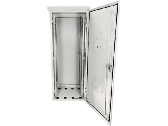 Zewn?trzna szafka rack IP55, stoj?ca 19" 42U 600x600, 4 belki no?ne, 4 przepusty kablowe, kolor szary ALANTEC - obrazek 6