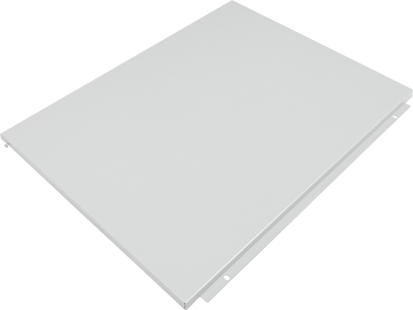 Szafa wisząca 19" 9U 600x500, niedzielona, DRZWI METALOWE jednoskrzydłowe, tył osłona pełna, osłony boczne ruchome perforowane, kolor szary, 4 belki, FLAT PACK ALANTEC - obrazek 11