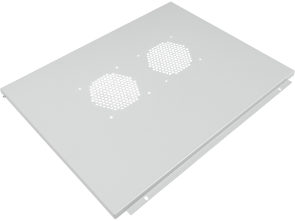 Szafa wisząca 19" 9U 600x500, niedzielona, DRZWI METALOWE jednoskrzydłowe, tył osłona pełna, osłony boczne ruchome perforowane, kolor szary, 4 belki, FLAT PACK ALANTEC - obrazek 12