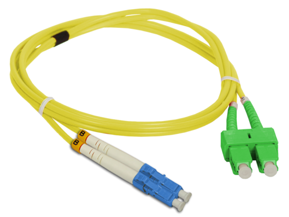 Patch cord SM SC/APC-LC duplex 9/125 1.0m ALANTEC
