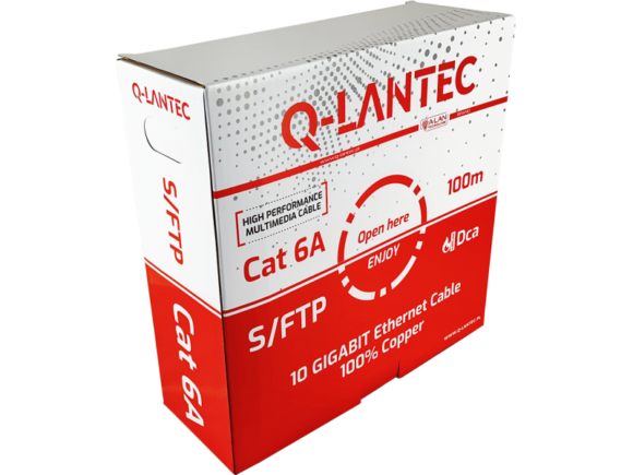 Kabel S/FTP kat.6A LSOH Dca 100m 4x2x23AWG (10Gb/s) Q-LANTEC - 10 lat gwarancji