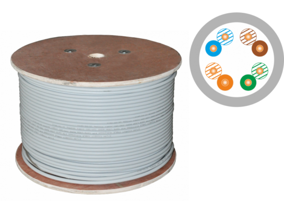 Kabel U/UTP kat.5e PVC 4PR Eca 500m 25 lat gwarancji, badanie jakości laboratorium INTERTEK (USA) ALANTEC