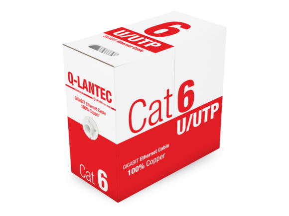 Kabel  sieciowy UTP kat.6 PVC Eca 305m Q-LANTEC - 10 lat gwarancji