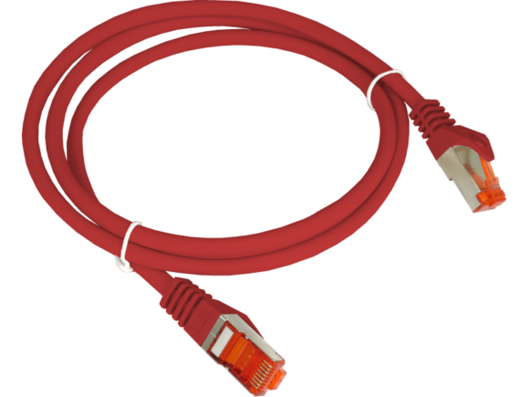 Patch-cord S/FTP kat.6A LSOH 3.0m czerwony ALANTEC