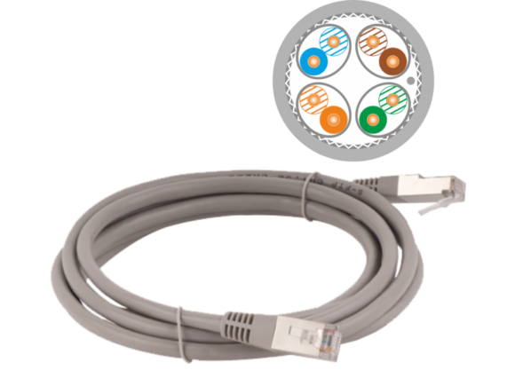 Patch-cord S/FTP kat.6A LSOH 7.0m szary ALANTEC