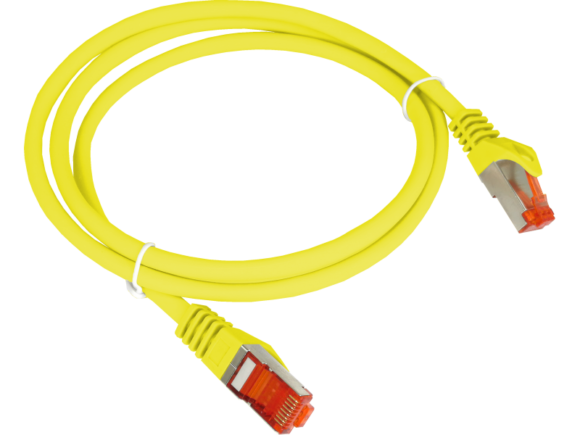 Patch-cord S/FTP kat.6A LSOH 0.5m żółty ALANTEC