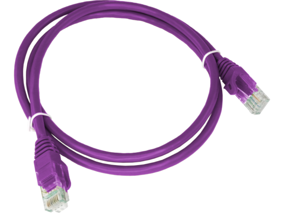 Patch-cord ALANTEC kat.6A U/UTP fioletowy 5m LSOH