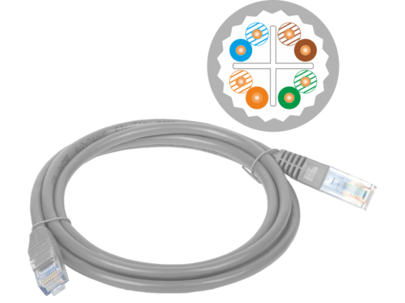 Patch-cord U/UTP kat.6A LSOH 10.0m szary ALANTEC