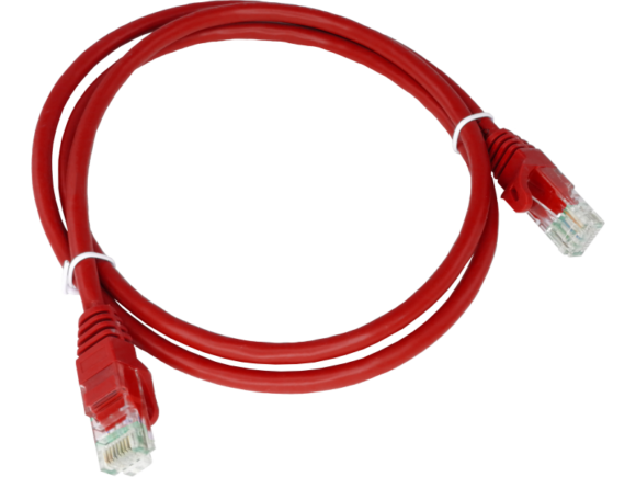 Patch-cord U/UTP kat.6 PVC 0.5m czerwony ALANTEC