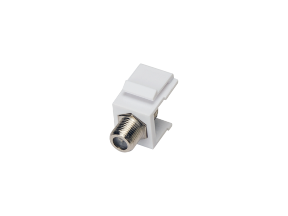 Adapter typu keystone ze złączem F, kolor biały ALANTEC