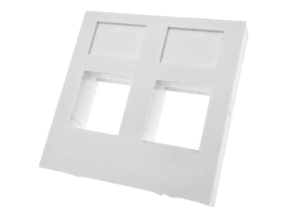 Adapter 45x45 2xRJ45 (płaski) ALANTEC