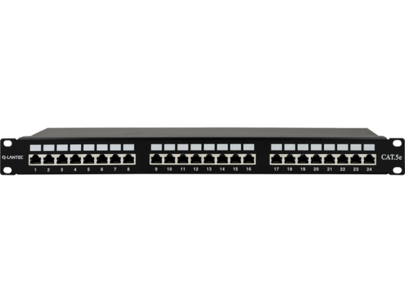 Patch panel 1U/19 cali STP ekranowany 24 porty kat. 5E złącza LSA półka montażowa Q-LANTEC